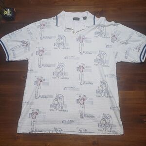 Vintage Dockers Golf Men's Cream Polo Shirt Medium